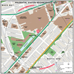 MBTA Prudential Neighborhood Map